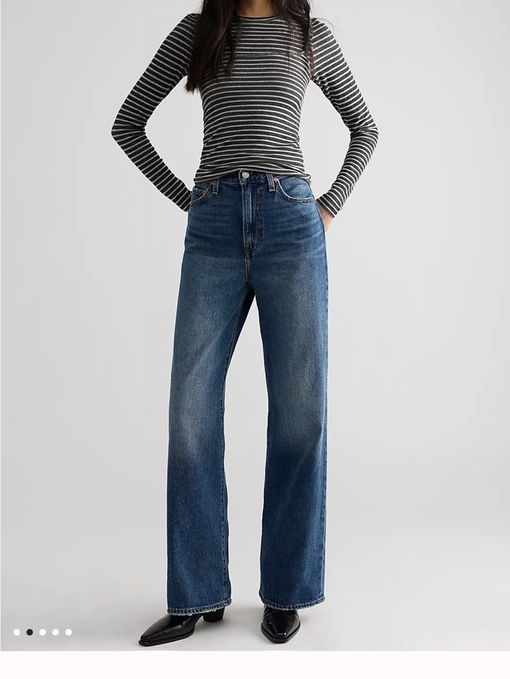 Levi's Ribcage Wide Leg Jeans in Polar Perimeter
